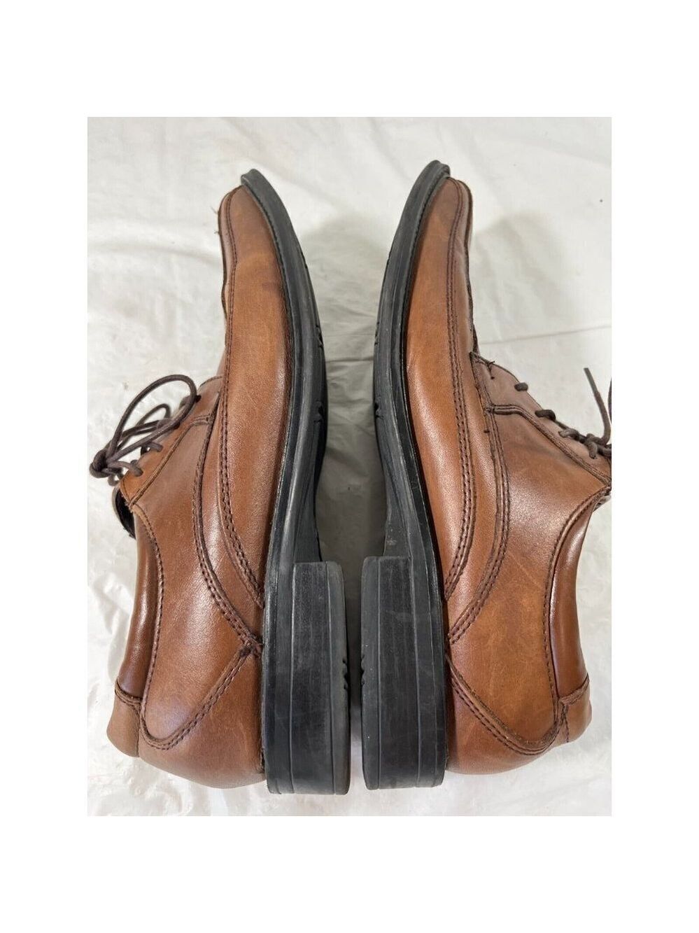 Dockers Mens Size 7.5 M Brown Leather Upper Bicycle Lace Up Oxfords Dress Shoes - Picture 3 of 12